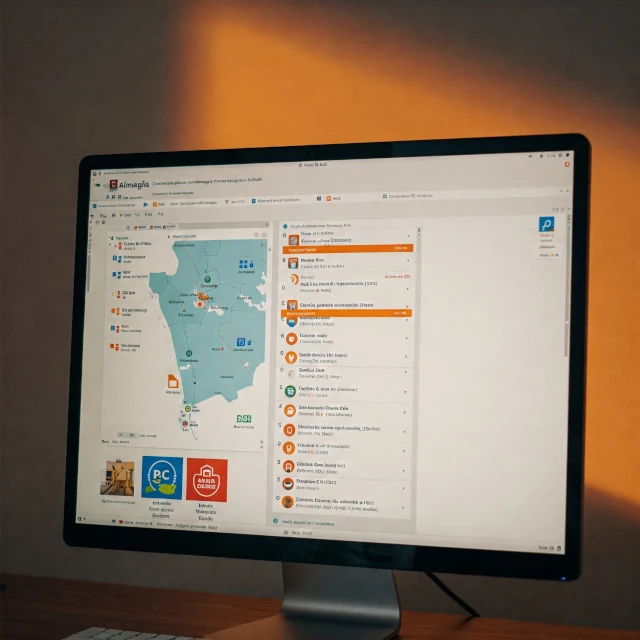 Pantalla de ordenador con campaña de Google Ads para negocios locales