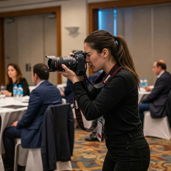 Imagen de fotógrafa en eventos para la creación de campañas de alto impacto