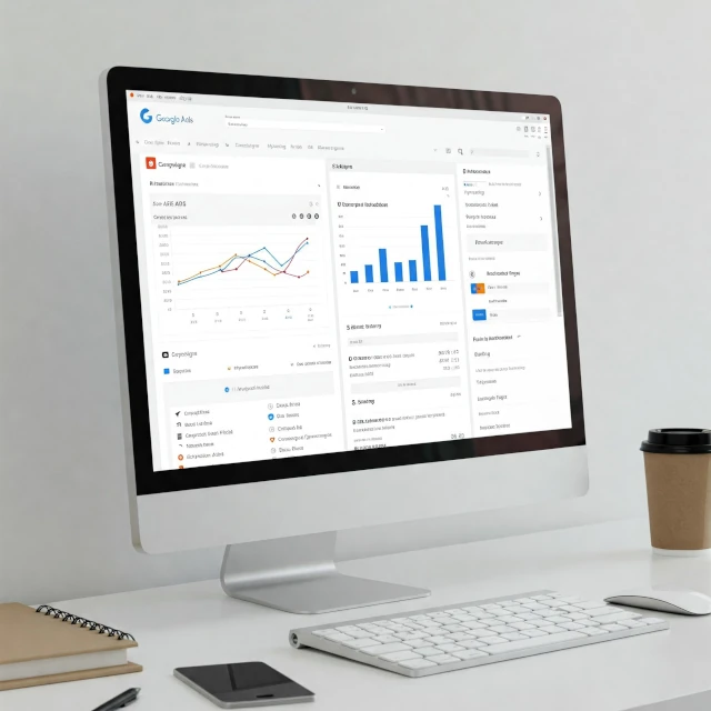 Configuración de cuenta Google Ads en computadora