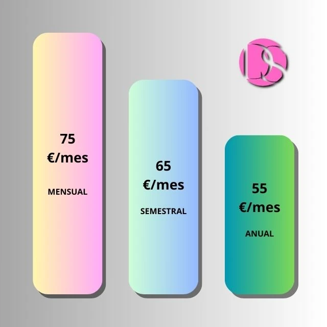 Imagen que muestra una tabla de precios detallada para Email Marketing Básico, resaltando tarifas competitivas para autónomos y pymes en Almería, con opciones mensuales, semestrales y anuales.