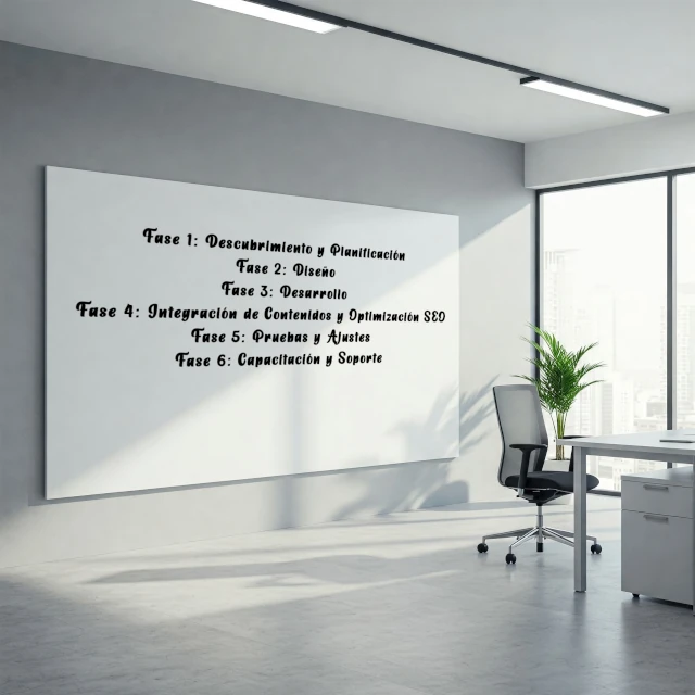 Diagrama de fases del proyecto de Impulso Web Pro, desde el análisis inicial hasta la capacitación final